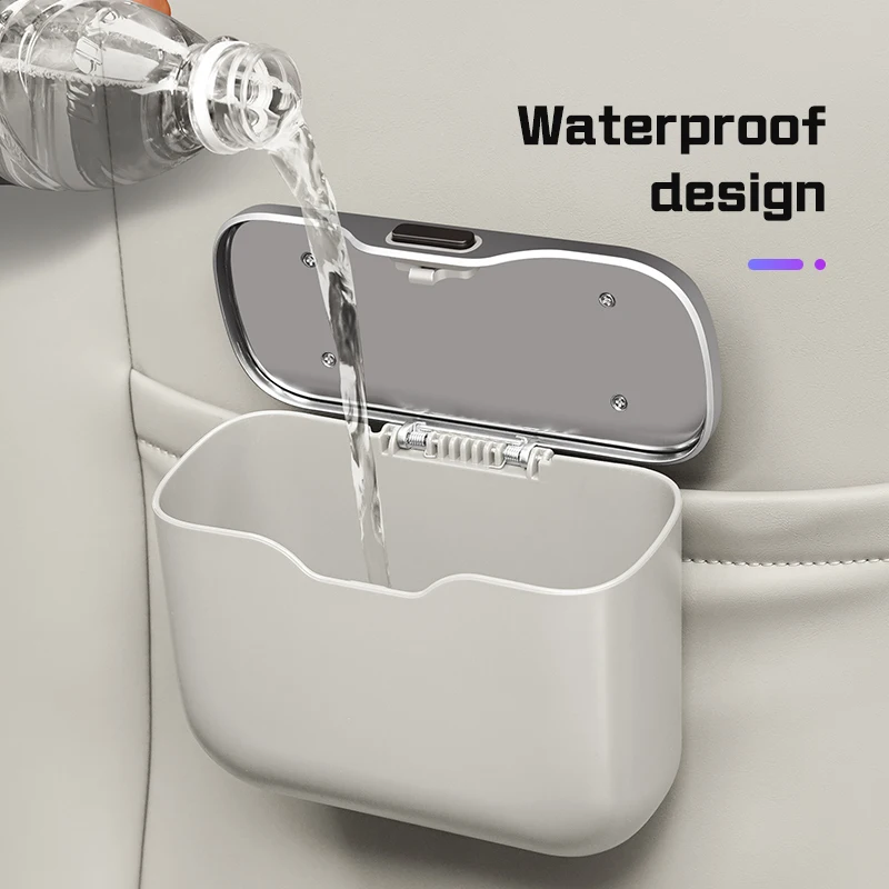 Waterproof Car Trash Can With Lid - 차량용 휴대용 쓰레기통, 다용도, 습기 및