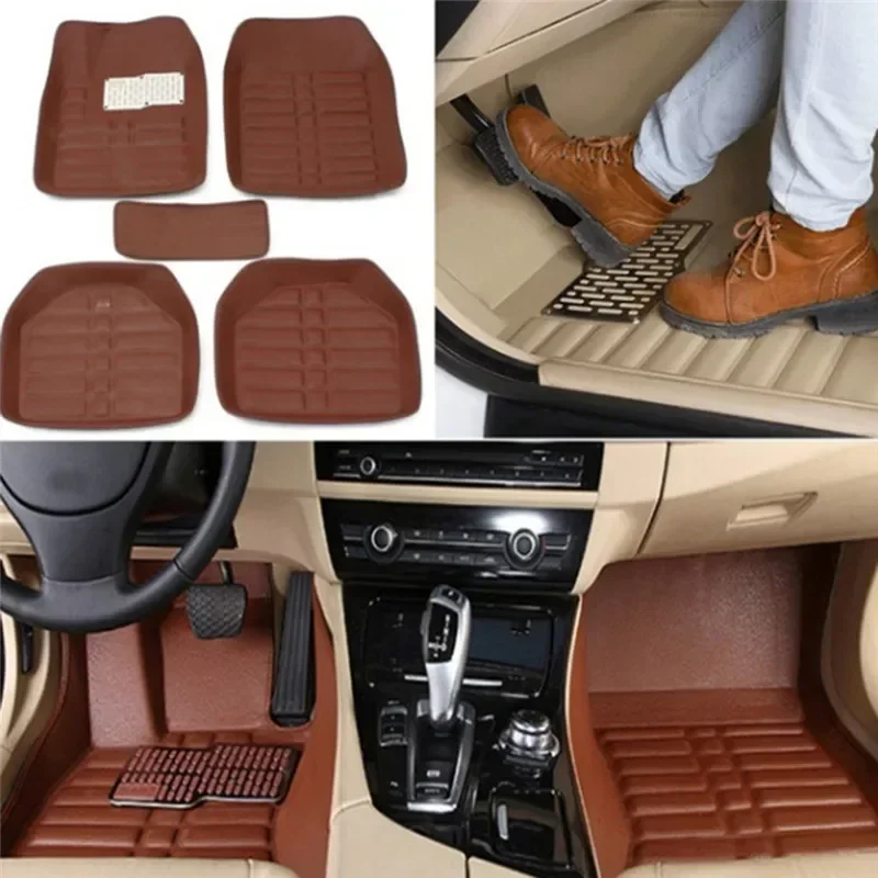 5pcs 프리미엄 쉬운 청소 방수 자동차 발 패드 범용 - Car Floor Mats Universal Waterproof Leather 리뷰 및 가격