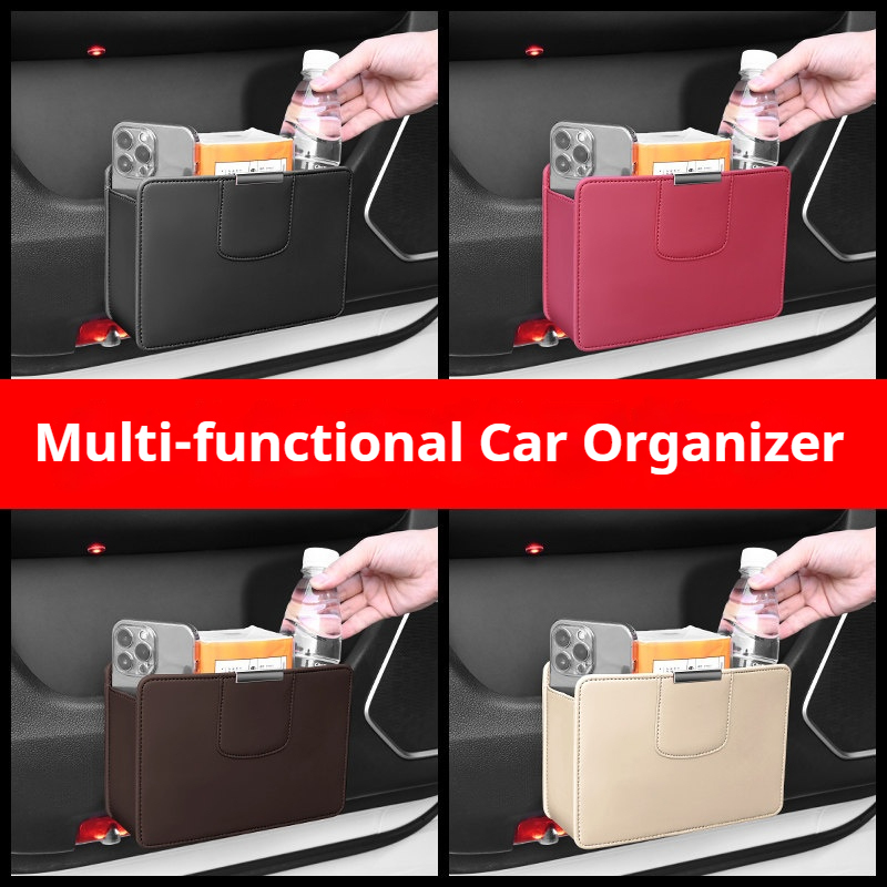 차량용 쓰레기통 걸이형 가죽 쓰레기봉투 시트백 수납함  - Waterproof Car Trash Can With Lid 리뷰 및 가격