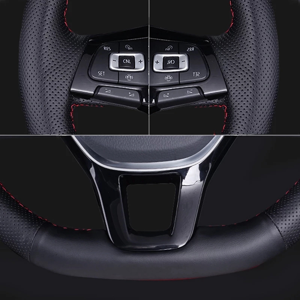 맞춤형 브레이드 자동차 핸들 커버, 미끄럼 방지 가죽, - Car Steering Wheel Cover Anti Slip Breathable 리뷰 및 가격