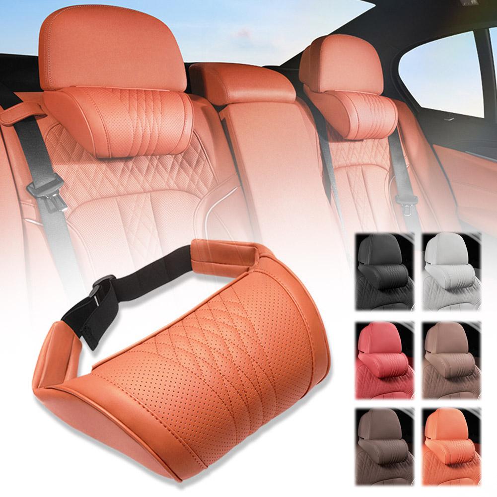 럭셔리 가죽 자동차 헤드레스트 베개 메모리폼 목 지지  - Memory Foam Car Neck Pillow Lumbar Support 리뷰 및 가격